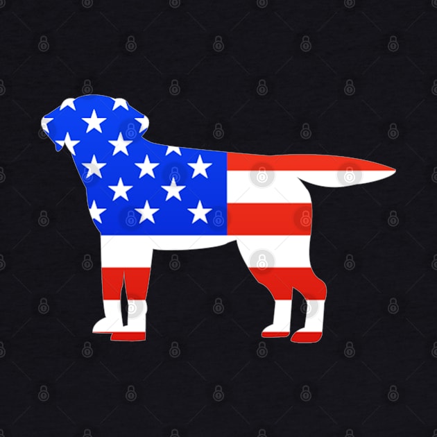 American Flag Labrador Silhouette - Gift For Black Labrador Owner Labrador Lover by HarrietsDogGifts